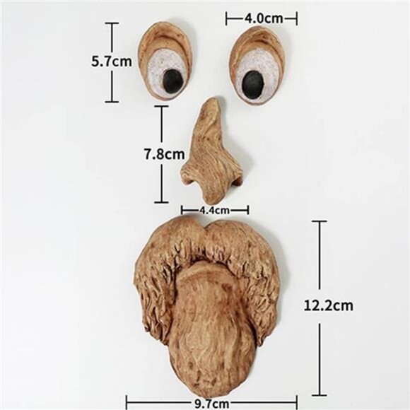 3D Old Man Tree Face Hugger Garden Yard Art Decoration Sculpture Whimsical - Picture 2 of 8